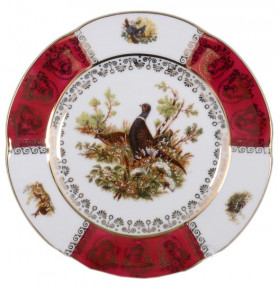 Набор тарелок 19 см 6 шт  Royal Czech Porcelain "Болеро /Охота красная" / 091272