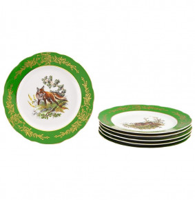 Набор тарелок 25 см 6 шт  Leander "Мэри-Энн /Охота зелёная" / 157772