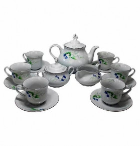 Чайный сервиз на 6 персон 15 предметов  Thun "Констанция /Ландыши" / 232409