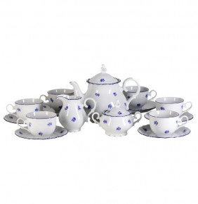 Чайный сервиз на 6 персон 15 предметов  Thun "Офелия /Мелкие синие цветы" / 232269