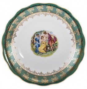 Блюдо 30 см круглое  Royal Czech Porcelain "Фредерика /Мадонна зелёная" / 096786