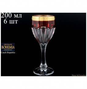 Бокалы для красного вина 290 мл 6 шт  Crystalite Bohemia "Сафари /Рубин /432267" / 045599