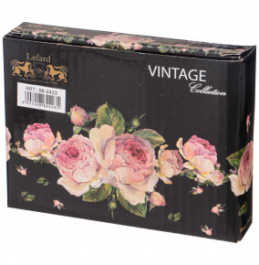 Подставка для чайного пакетика 11 х 9 х 2 см чёрная  LEFARD "Винтаж /Розы" / 233559