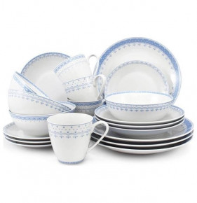 Набор посуды на 4 персоны 20 предметов  Leander "Hyggelyne /Голубые узоры" / 158494
