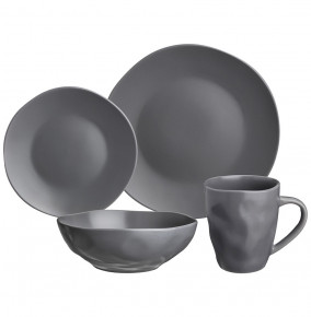 Набор посуды на 4 персоны 16 предметов серый  Bronco "Shadow" / 288503