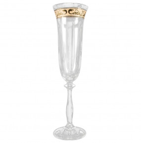 Бокалы для шампанского 190 мл 6 шт  Crystalex CZ s.r.o. "Анжела /Золото /37872" / 109514