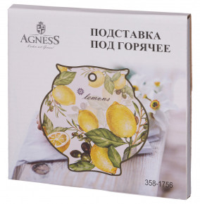 Подставка под горячее 16 х 16 х 1 см Сова  Agness "Лимоны" / 234434