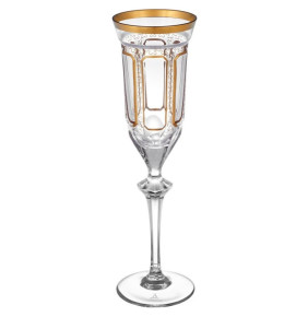 Бокалы для шампанского 225 мл 6 шт  Arnstadt Kristall "Антик /Классик /золото" / 001122