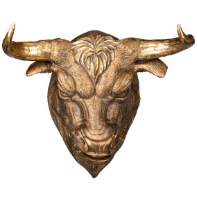Панно 60 см  ИП Шихмурадов "Голова быка" /бронза с позолотой / 290781