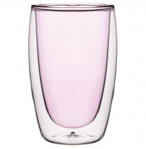 Стакан для коктейля 450 мл с двойными стенками 8,5 х 14,5 см розовый  Agness "Double-wall" / 275003