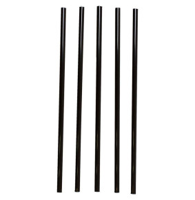 Трубочки для коктейля 24 х 0,65 см без изгиба черные 500 шт "The Bars" / 317870