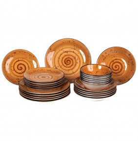 Набор тарелок 24 предмета на 6 персон  O.M.S. Collection "TULU /Реактив 26 /светло-коричневый" / 284377