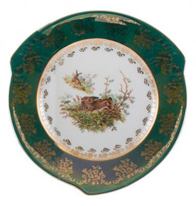 Тарелка 21 см 1 шт  Royal Czech Porcelain "Хаппа /Охота зеленая" / 203439