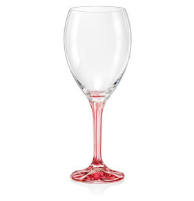 Бокалы для белого вина 350 мл 6 шт  Crystalex CZ s.r.o. "Магнолия /Розовая ножка" / 323724