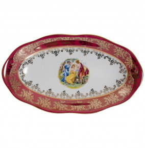 Блюдо 26 см овальное  Royal Czech Porcelain "Фредерика /Мадонна красная" / 096638