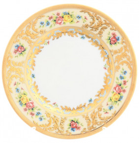 Набор тарелок 17 см 6 шт  Falkenporzellan "Вена /Розочки на бежевом /с золотом" / 147929